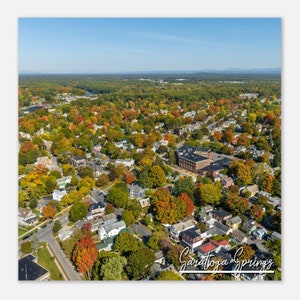 Saratoga Springs New York Poster Print Wall Art | Saratoga Springs Home Decor Gift Collectibles | Saratoga Springs Horizontal Travel Photo