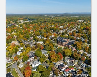 Saratoga Springs New York Poster Print Wall Art | Saratoga Springs Home Decor Gift Collectibles | Saratoga Springs Horizontal Travel Photo