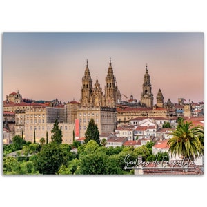 Santiago de Compostela Poster España Print Wall Art / Santiago de Compostela Photo Decoration / Spain Traveler Gift / Horizontal Photography