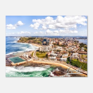 Newcastle Australia Poster Print Wall Art | Newcastle Home Decor | Newcastle City Print | Newcastle Coast | Newcastle Skyline Travel Photo