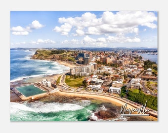 Newcastle Australia Poster Print Wall Art | Newcastle Home Decor | Newcastle City Print | Newcastle Coast | Newcastle Skyline Travel Photo