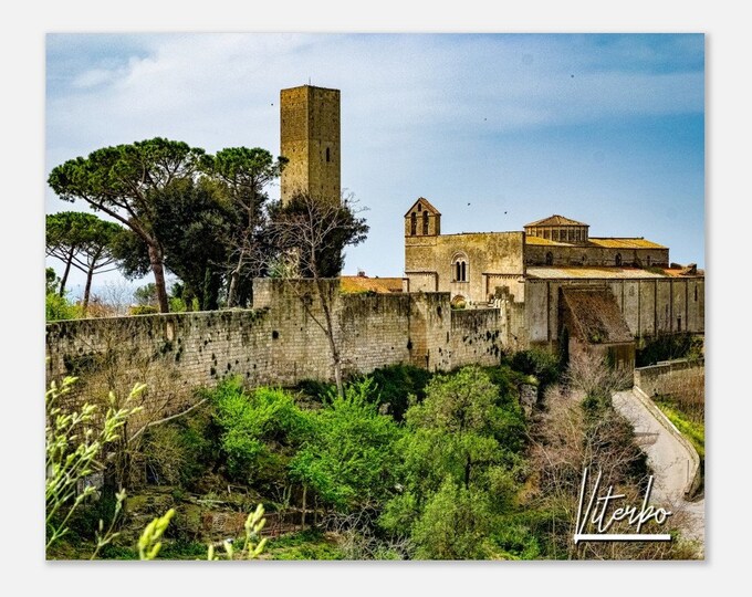 Viterbo Italy Poster Wall Art | Viterbo Home Decor | Viterbo Digital Print | Viterbo St. Lawrence's Cathedral Hill | Viterbo  Travel Photo