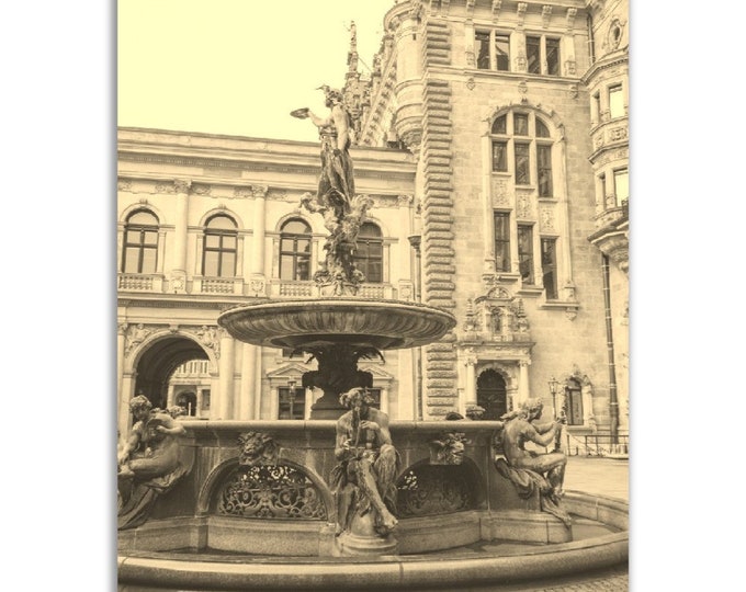 Halle Poster Vintage Germany Print | Retro Halle Historical Sepia Photo Gift | Halle Wall Art Home Decor | Vertical Travel City Souvenir
