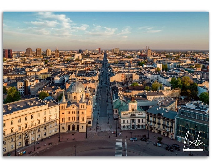 Lodz Poster Poland Print Wall Art | Lodz Cityscape Home Decor Gift Hanging | Lodz Digital Prints Collectibles | Lodz Horizontal Travel Photo