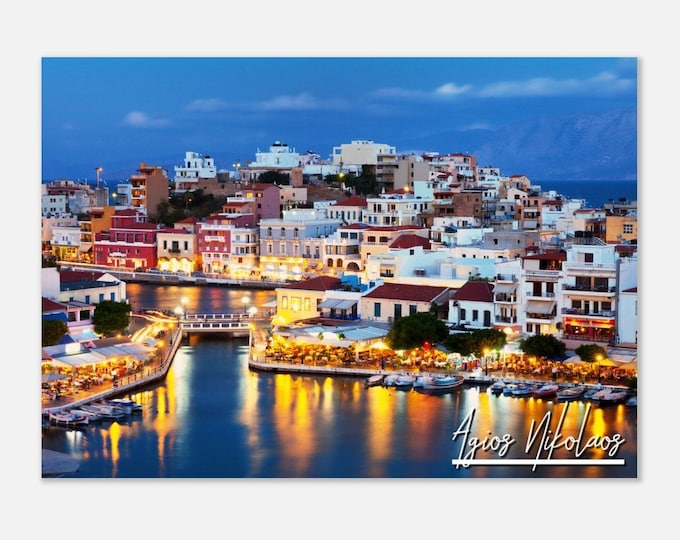 Agios Nikolaos Poster Print Wall Art | Agios Nikolaos Home Decor | Agios Nikolaos Print Collectible |  Agios Nikolaos Hangings Travel Photo