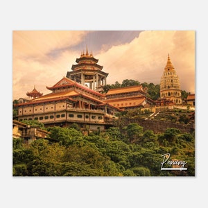 Penang Malaysia Poster Wall Art | Penang Home Decor | Penang Kek Lok Si Digital Print | Penang Horizontal | Penang Hangings Travel Photo