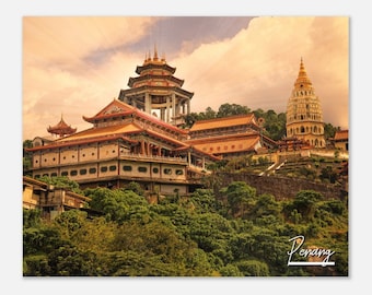 Penang Malaysia Poster Wall Art | Penang Home Decor | Penang Kek Lok Si Digital Print | Penang Horizontal | Penang Hangings Travel Photo