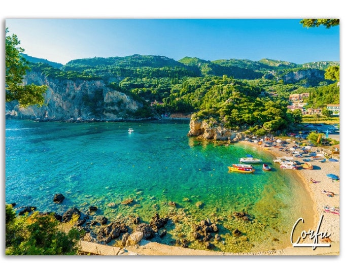 Corfu Poster Print Wall Art | Corfu Greece Home Decor | Corfu Digital Print Collectible | Corfu Horizontal | Corfu Hangings Travel Photo