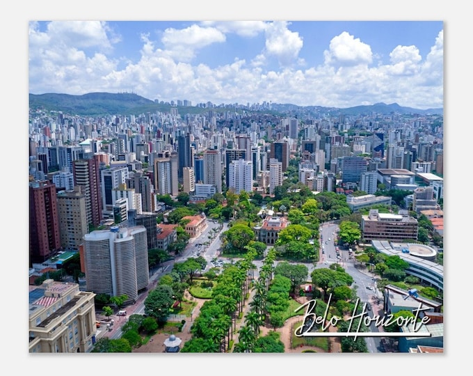 Belo Horizonte Brazil Poster Wall Art Belo Horizonte Home Decor | Belo Horizonte Art | Belo Horizonte Skyline | Belo Horizonte Travel Photo