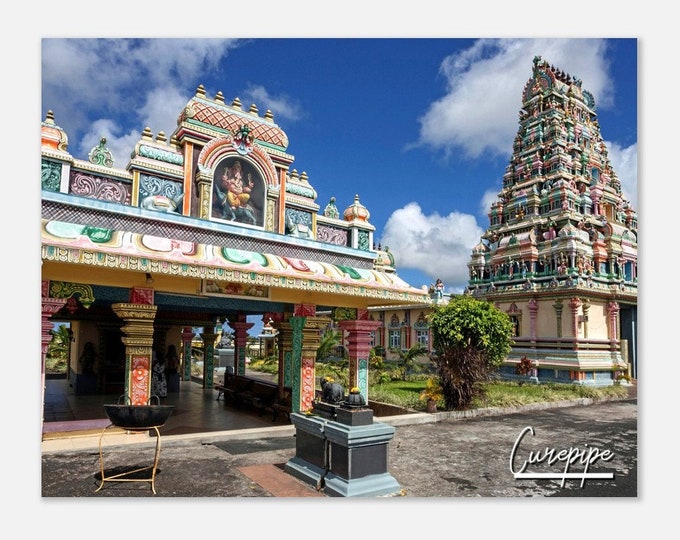Curepipe Mauritius Poster Wall Art | Curepipe Home Decor | Curepipe Digital  | Curepipe Temple Horizontal | Curepipe Hangings Travel Photo