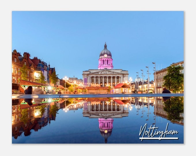 Nottingham United Kingdom Poster Print Wall Art | Nottingham Home Decor | Nottingham Print Collectible | Nottingham Hangings Travel Photo