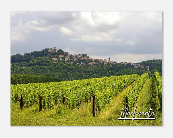 Monferrato Italy Travel Poster Wall Art | Monferrato Landscape Home Decor | Monferrato Digital Print Horizontal | Monferrato Photo Present