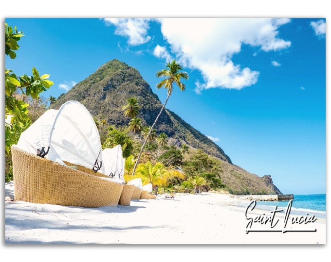 Saint Lucia Poster Print Wall Art | Saint Lucia Home Decor | Saint Lucia  Print | Saint Lucia Horizontal | Saint Lucia Hangings Travel Photo