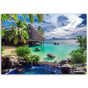 Tahiti Poster Print Wall Art | Tahiti Home Decor | Tahiti French Polynesia Digital Print  | Tahiti Horizontal | Tahiti Hangings Travel Photo