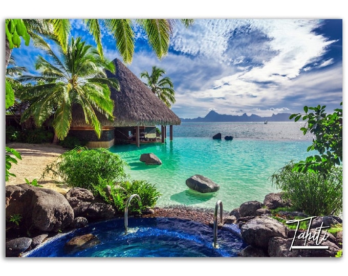 Tahiti Poster Print Wall Art | Tahiti Home Decor | Tahiti French Polynesia Digital Print  | Tahiti Horizontal | Tahiti Hangings Travel Photo
