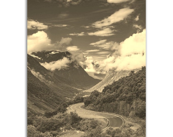 Stavanger Poster Vintage Print | Retro Stavanger Sepia Photo Gift | Stavanger Wall Art Home Decor | Vertical Stavanger Travel City Souvenir