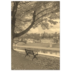 Vintage Galena Illinois Travel Poster Print Wall Art | Retro Galena Landscape Home Decor | Galena Park Print Vertical | Galena Sepia Photo