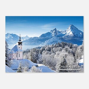 Berchtesgaden Germany Travel Poster Wall Art | Berchtesgaden Winter Home Decor | Berchtesgaden Alps Print | Berchtesgaden  Landscape Photo