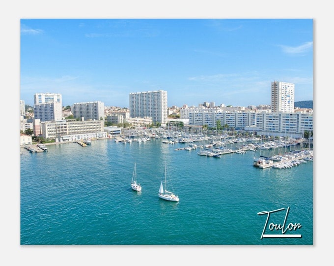 Toulon France Poster Wall Art | Toulon Coastal Home Decor | Toulon Boats Digital Print | Toulon Horizontal | Toulon Hangings Travel Photo