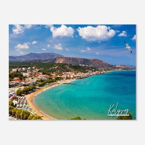 Kalyves Grete Coastline Poster Wall Art | Kalyves Home Decor | Kalyves Digital Print | Kalyves Horizontal | Kalyves Hangings Travel Photo