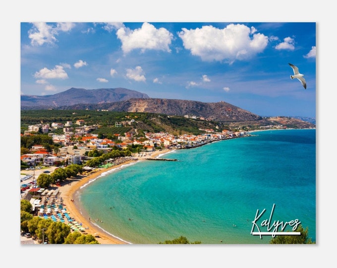 Kalyves Grete Coastline Poster Wall Art | Kalyves Home Decor | Kalyves Digital Print | Kalyves Horizontal | Kalyves Hangings Travel Photo