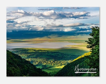 Ngorongoro Tanzania Poster Print Wall Art | Ngorongoro Home Decor | Ngorongoro Print Collectible | Ngorongoro Hanging Travel Photo Present