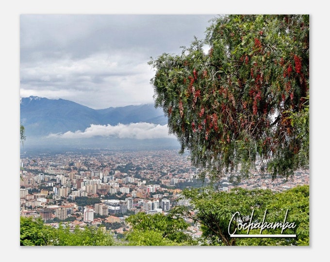 Cochabamba City Bolivia Travel Poster Wall Art | Cochabamba Home Decor Digital Print | Cochabamba Skyline Horizontal Hangings Photo Present
