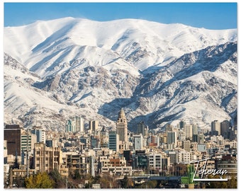 Tehran Cityscape Poster: Iran Travel Photography Wall Art
