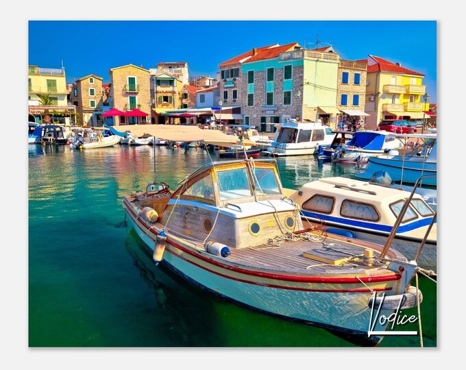 Vodice Croatia Poster Wall Art | Vodice Coastal Town Home Decor | Vodice Digital Print | Vodice Horizontal | Vodice Hangings Travel Photo