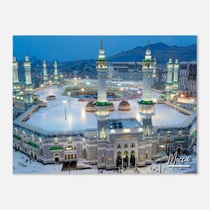 Mecca Saudi Arabia Poster Wall Art | Mecca Mosque Home Decor | Mecca Digital Print | Mecca Horizontal | Mecca Hangings Travel Photo Present