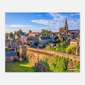 Dinan France Travel Poster Wall Art | Dinan Home Decor | Dinan Historical Old town Digital Print | Dinan Brittany Horizontal Hangings Photo