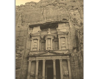 Petra Jordan Poster: Vintage Sepia Treasury Print