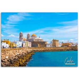 Cadiz Spain Poster Print Wall Art | Cadiz Coastline Photo Home Decoration | Cadiz Traveler Christmas Birthday Gift | Cadiz Horizontal Photo