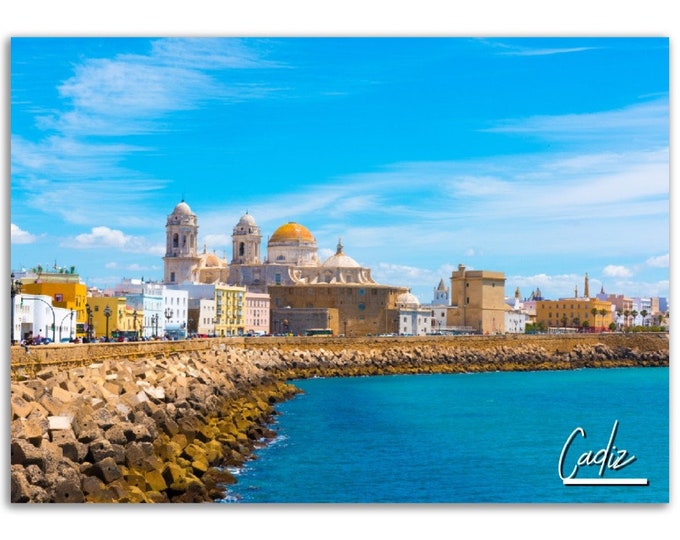 Cadiz Spain Poster Print Wall Art | Cadiz Coastline Photo Home Decoration | Cadiz Traveler Christmas Birthday Gift | Cadiz Horizontal Photo