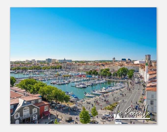 La Rochelle France Poster Wall Art | La Rochelle Home Decor | La Rochelle Town Art | La Rochelle Skyline | La Rochelle Hanging Travel Photo