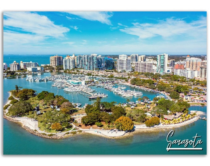 Sarasota Poster Florida Print Wall Art | Sarasota Home Decor Tropical Gift Hangings | Sarasota Digital Prints | Horizontal Travel Photo