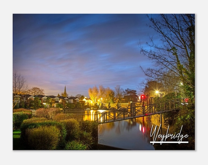 Weybridge England Poster Print Wall Art Weybridge Home Decor | Weybridge Collectible Weybridge Bridge | Weybridge Hangings Travel Photo