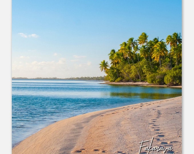 Fakarava French Polynesia Poster Wall Art | Fakarava Home Decor | Fakarava Beach Print | Fakarava Palm Trees | Fakarava Hanging Travel Photo
