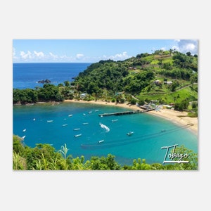 Tobago Trinidad and Tobago Travel Poster Wall Art | Tobago Home Decor | Tobago Caribbean Sea Print | Tobago Coast Horizontal | Tobago Photo