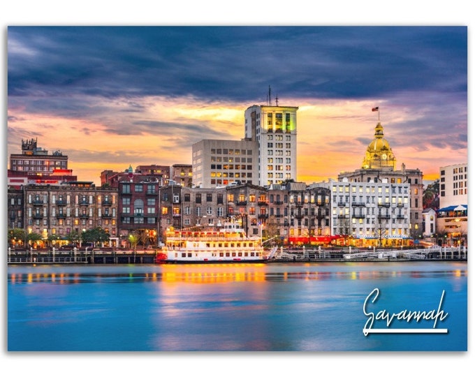 Savannah Poster Georgia Print Wall Art | Savannah Photo Home Decoration | Savannah Traveler Birthday Gift | Savannah Horizontal Photography