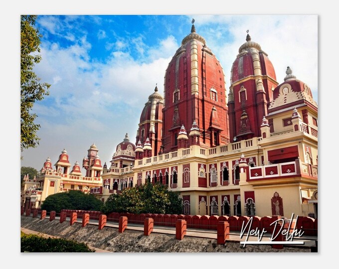 New Delhi India Print Wall Art | New Delhi Laxmi Narayan Home Decor | New Delhi Horizontal | New Delhi Temple Hangings Travel Photo Present