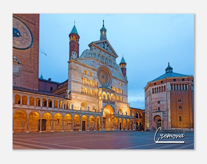 Cremona Italy Print Wall Art | Cremona Square Home Decor | Cremona Cathedral Poster Print | Cremona Present | Cremona Hanging Travel Photo