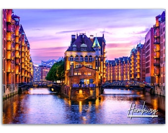 Hamburg Poster Print Wall Art | Hamburg Home Decor | Hamburg Digital Print Collectible | Hamburg Horizontal | Hamburg Hangings Travel Photo