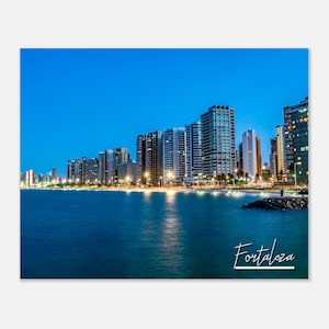 Fortaleza Brazil Travel Poster Wall Art | Fortaleza Home Decor | Fortaleza Iracema Beach Print | Coast Fortaleza Night Horizontal Photo Gift