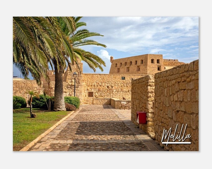 Melilla Spain Travel Poster Wall Art | Melilla Architecture Old Town Home Decor | Melilla Fortress Digital Print | Melilla Horizontal Photo