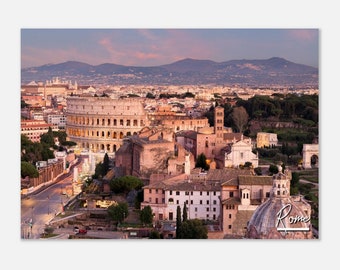 Rome Poster Print: Colosseum & Cityscape Travel Photo