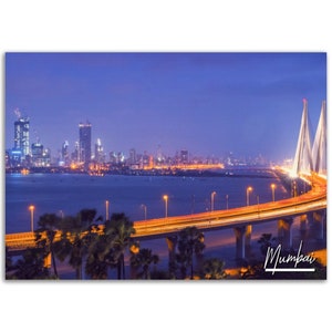 Mumbai Poster India Print Wall Art | Mumbai Home Decor Gift Hangings | Mumbai Digital Prints Collectibles | Mumbai Horizontal Travel Photo