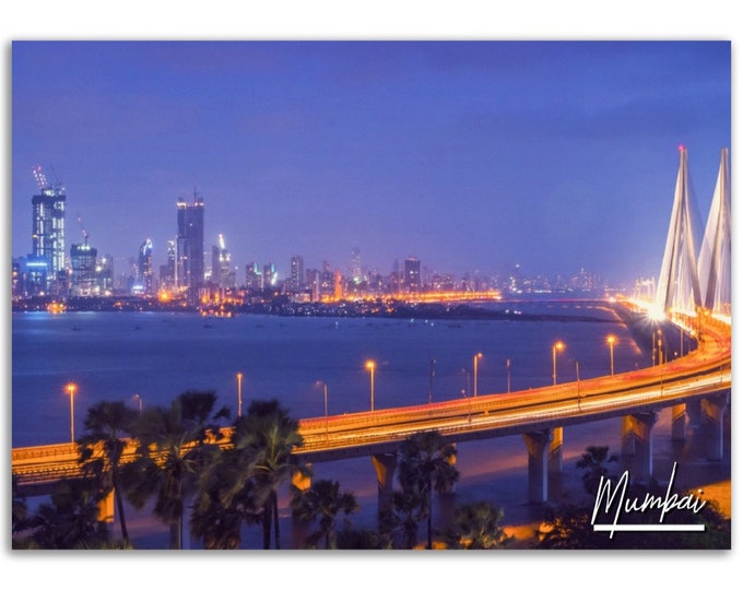 Mumbai Poster India Print Wall Art | Mumbai Home Decor Gift Hangings | Mumbai Digital Prints Collectibles | Mumbai Horizontal Travel Photo