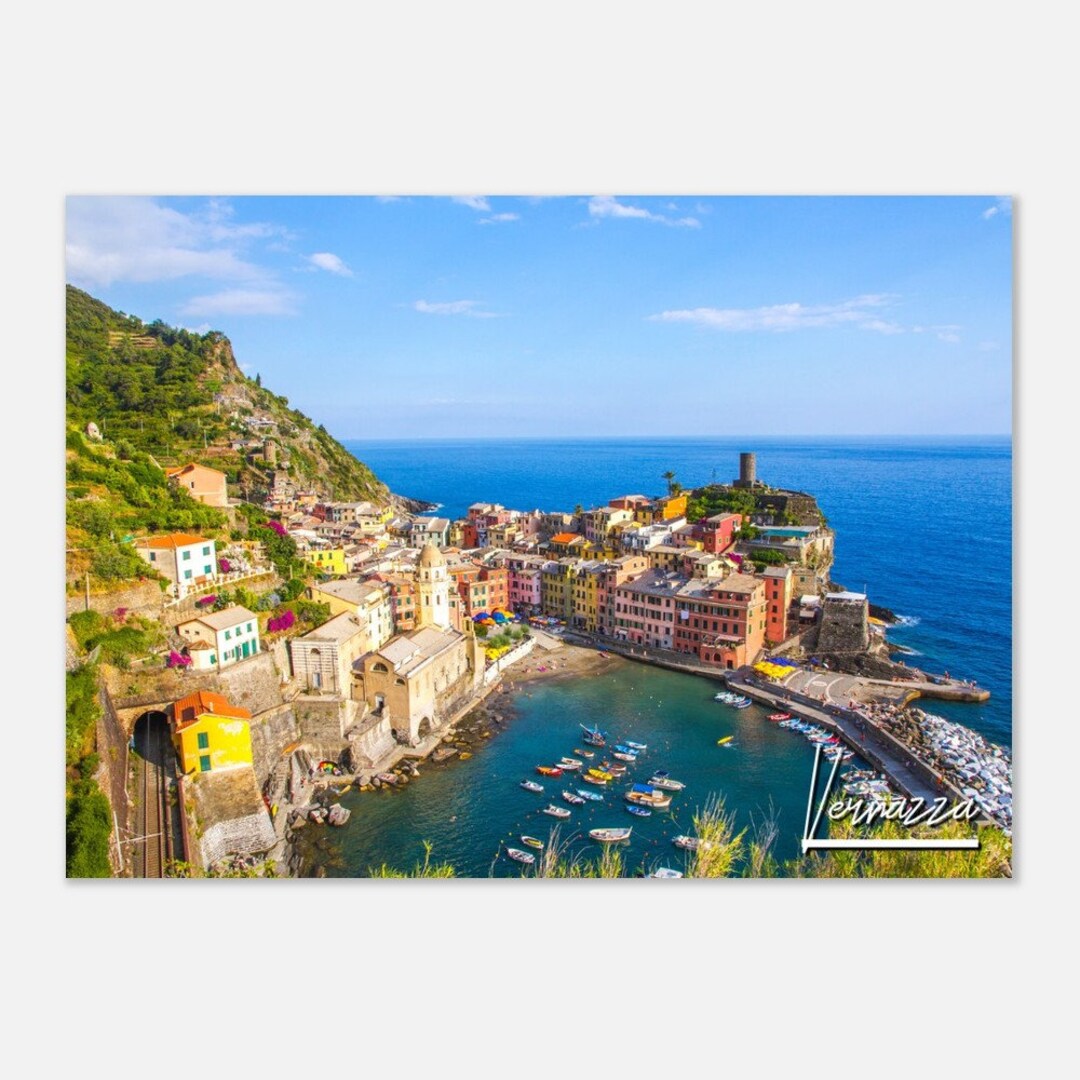 Vernazza Italy Travel Poster Wall Art Vernazza Coastal Village Home ...