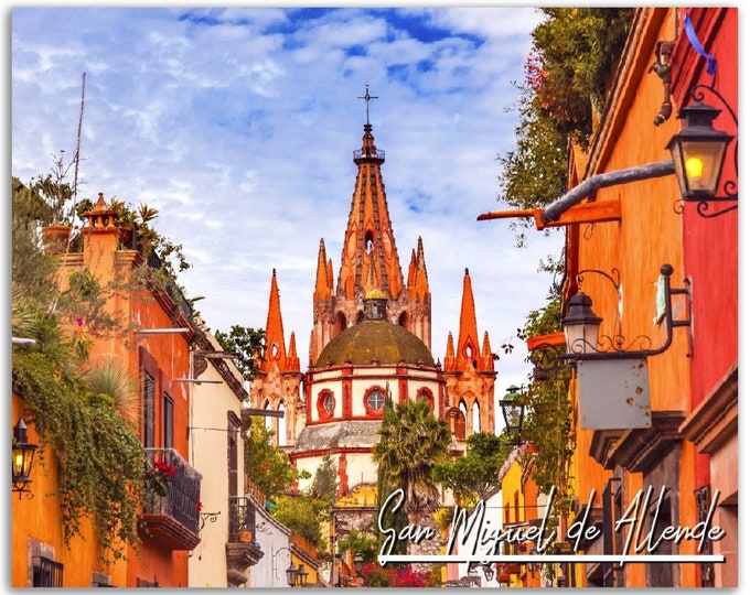 San Miguel de Allende Poster Print Mexico Wall Art Decor | Guanajuato Photo Mexican Home Decoration | Traveler Gift | Horizontal Photography
